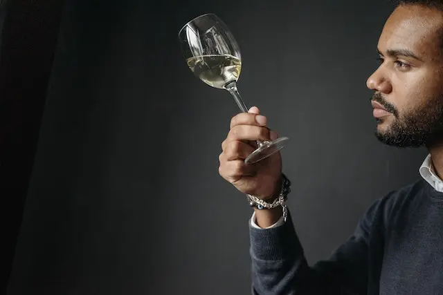 Pouring wine into a glass